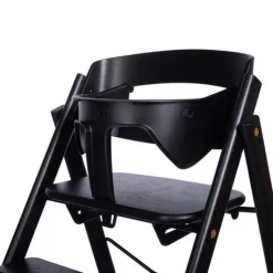 Klapp højstol foldbar genbrugsplast inkl. bøjle og bakke - sort