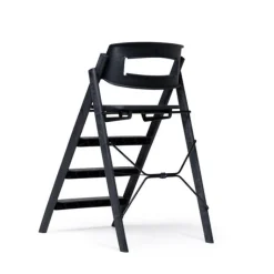 Klapp højstol foldbar genbrugsplast inkl. pude - sort