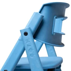Klapp højstol foldbar genbrugsplast inkl. pude - blå