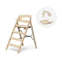 Klapp højstol genbrugsplast inkl. bøjle og bakke - Sand