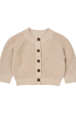 Klassisk strikket cardigan - BEIGE