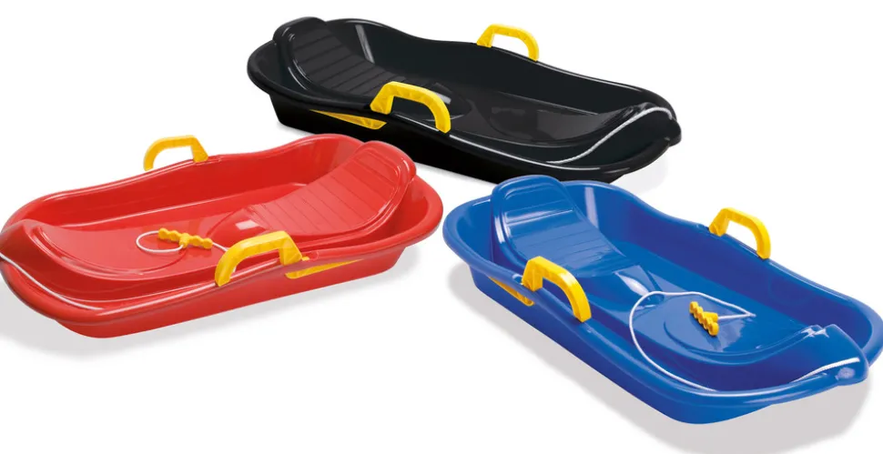 Kælk bobslæde med bremser ass. farver 79 cm.