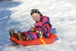 Kælk bobslæde med bremser ass. farver 79 cm.