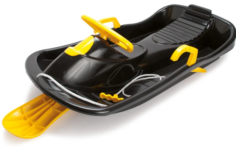 Kælk slæde med styr sort 95 cm.