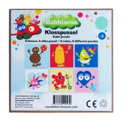 Klodspuslespil i træ med 6 forskellige motiver