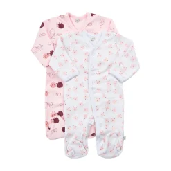 Knappet Natdragt Med Fod 2-Pak - 501