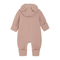 Køredragt m. ører Uld Fleece - Mahogany Rose