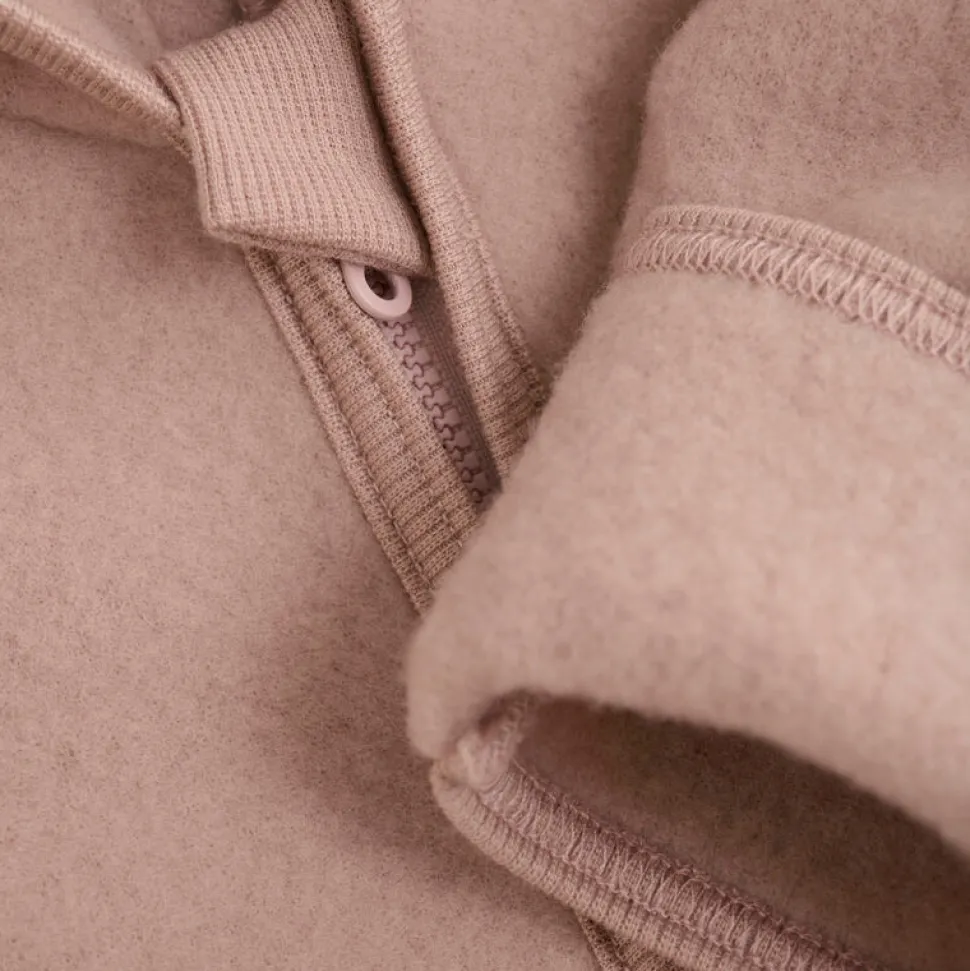 Køredragt m. ører Uld Fleece - Mahogany Rose