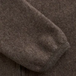 Køredragt m. ører Uld Fleece - Brown Melange