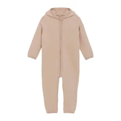 Køredragt m. ører Uld Fleece - Mahogany Rose