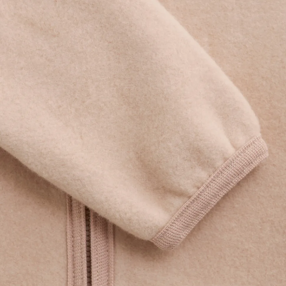 Køredragt m. ører Uld Fleece - Mahogany Rose