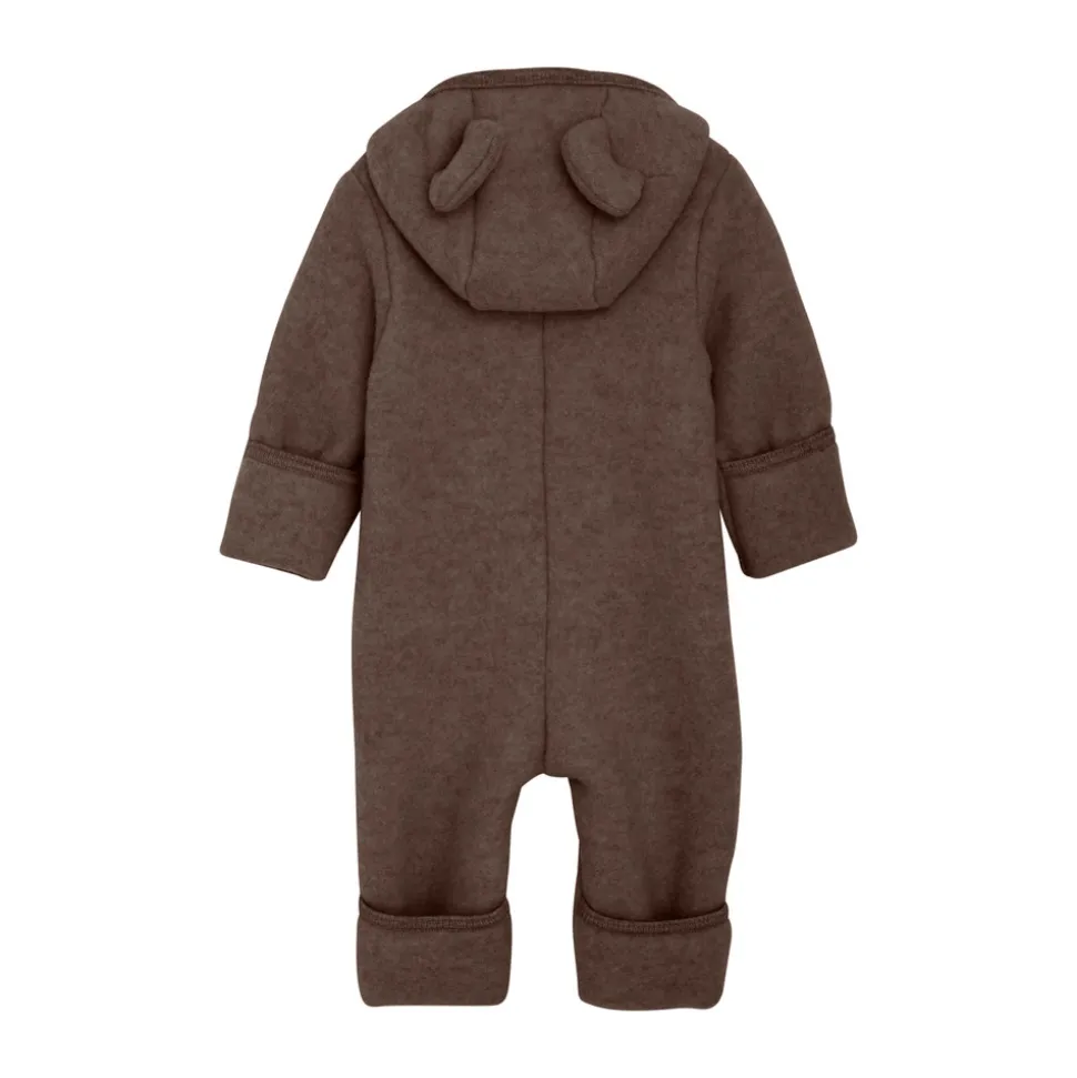 Køredragt Ører Uld Fleece - Brown Melange