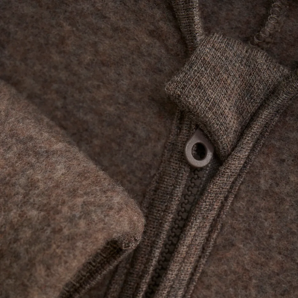 Køredragt Ører Uld Fleece - Brown Melange