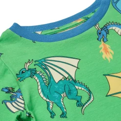 Langærmet bluse med flyvende drager - 826