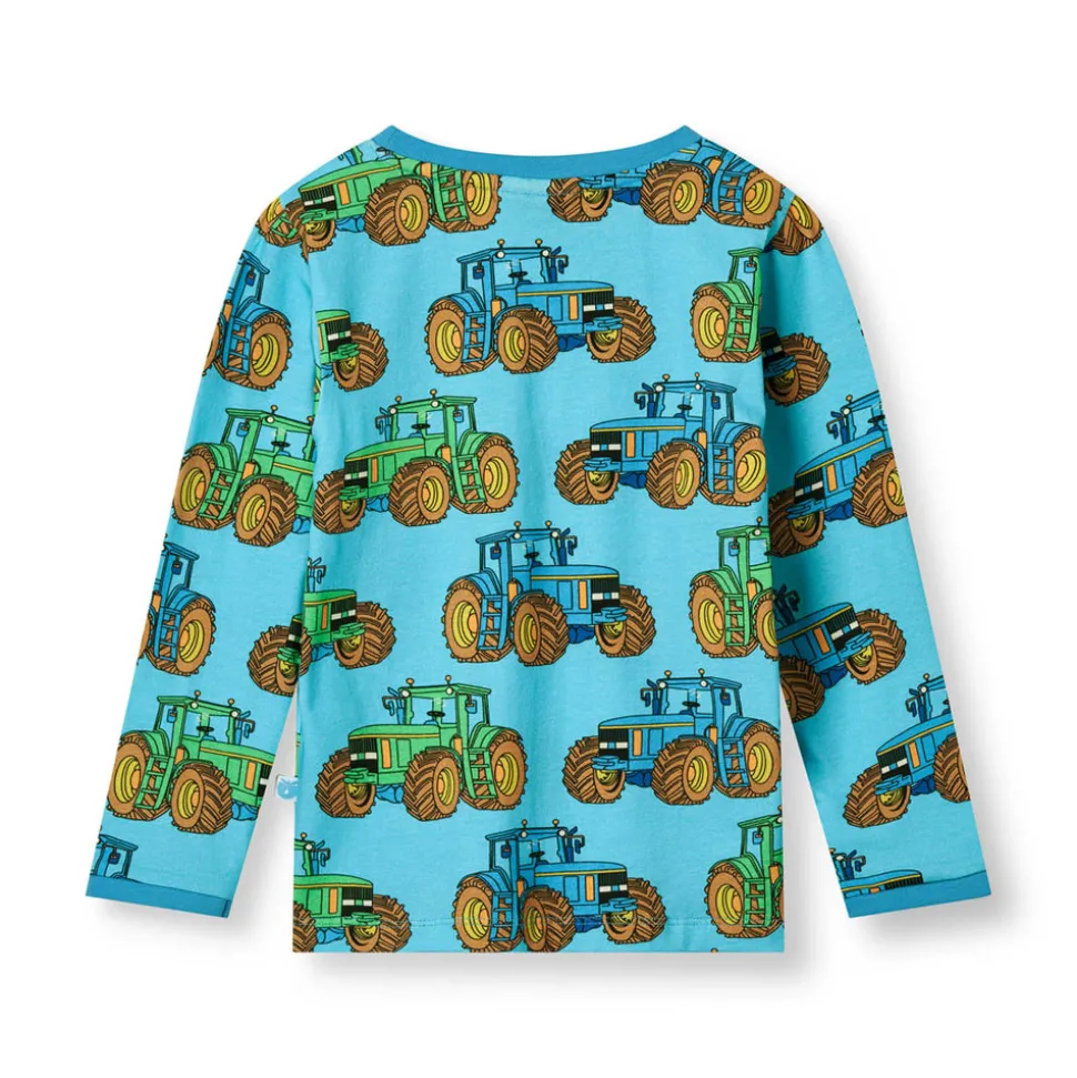 Langærmet bluse med traktorer - 718