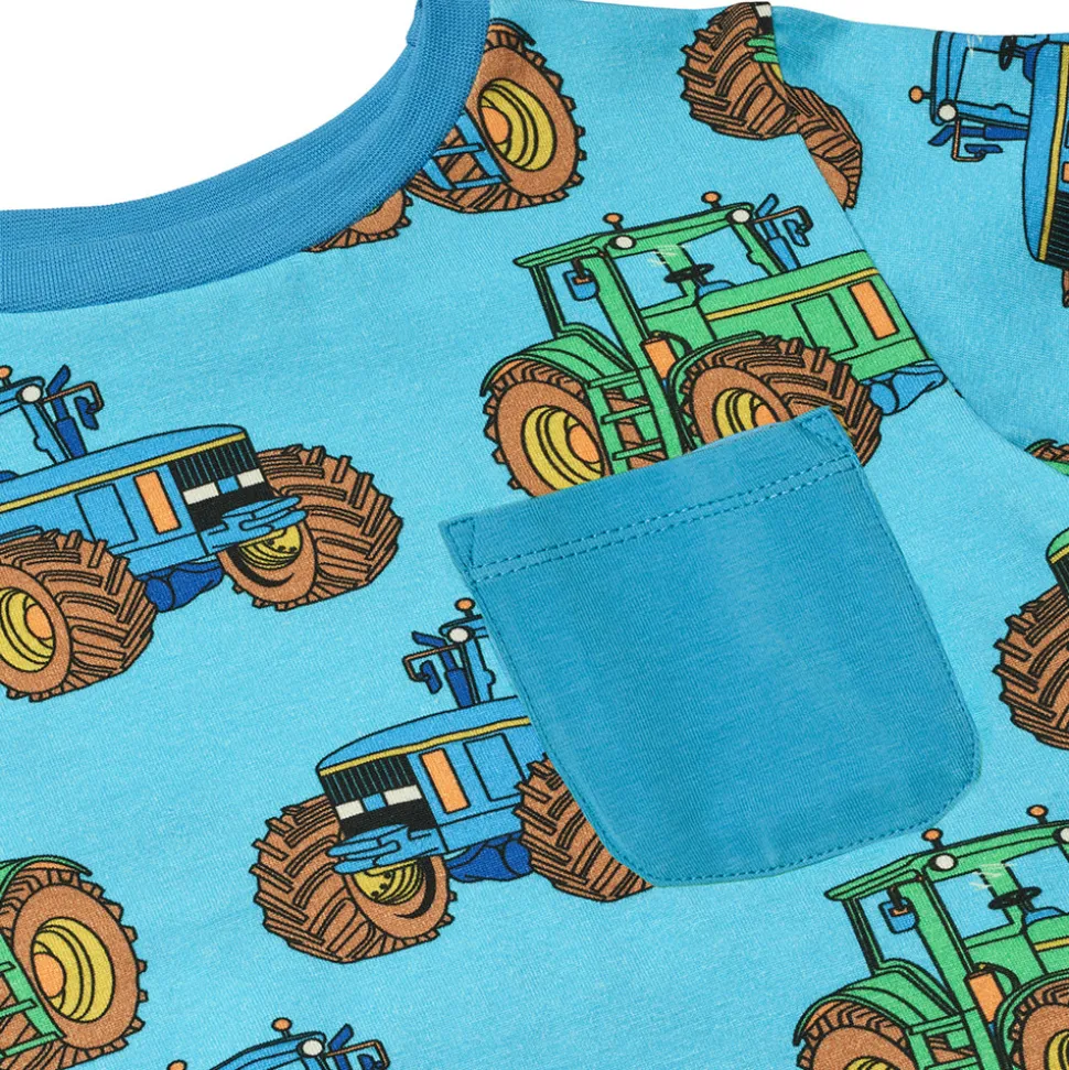 Langærmet bluse med traktorer - 718