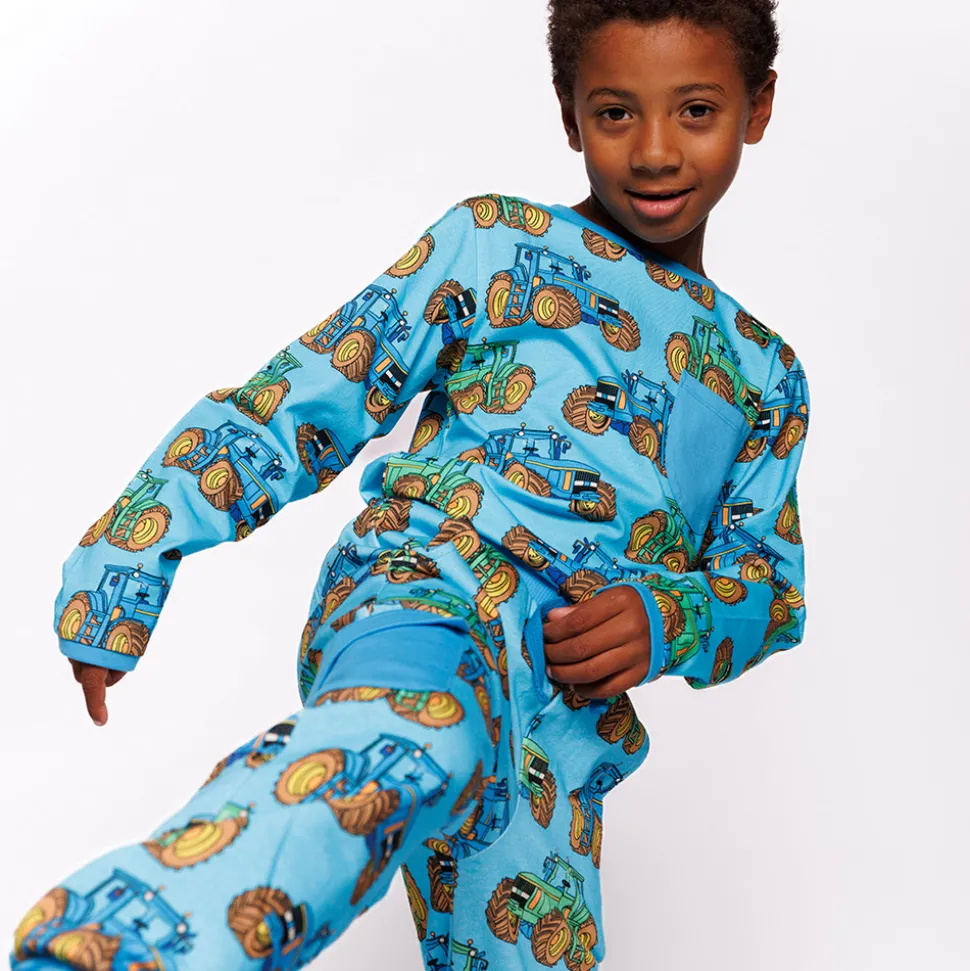 Langærmet bluse med traktorer - 718