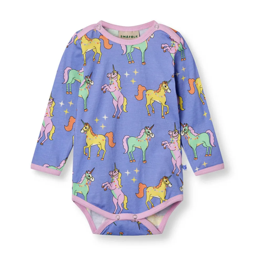 Langærmet body med enhjørninger - 623