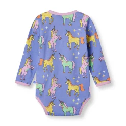 Langærmet body med enhjørninger - 623