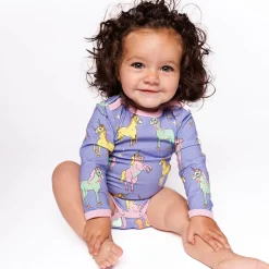 Langærmet body med enhjørninger - 623