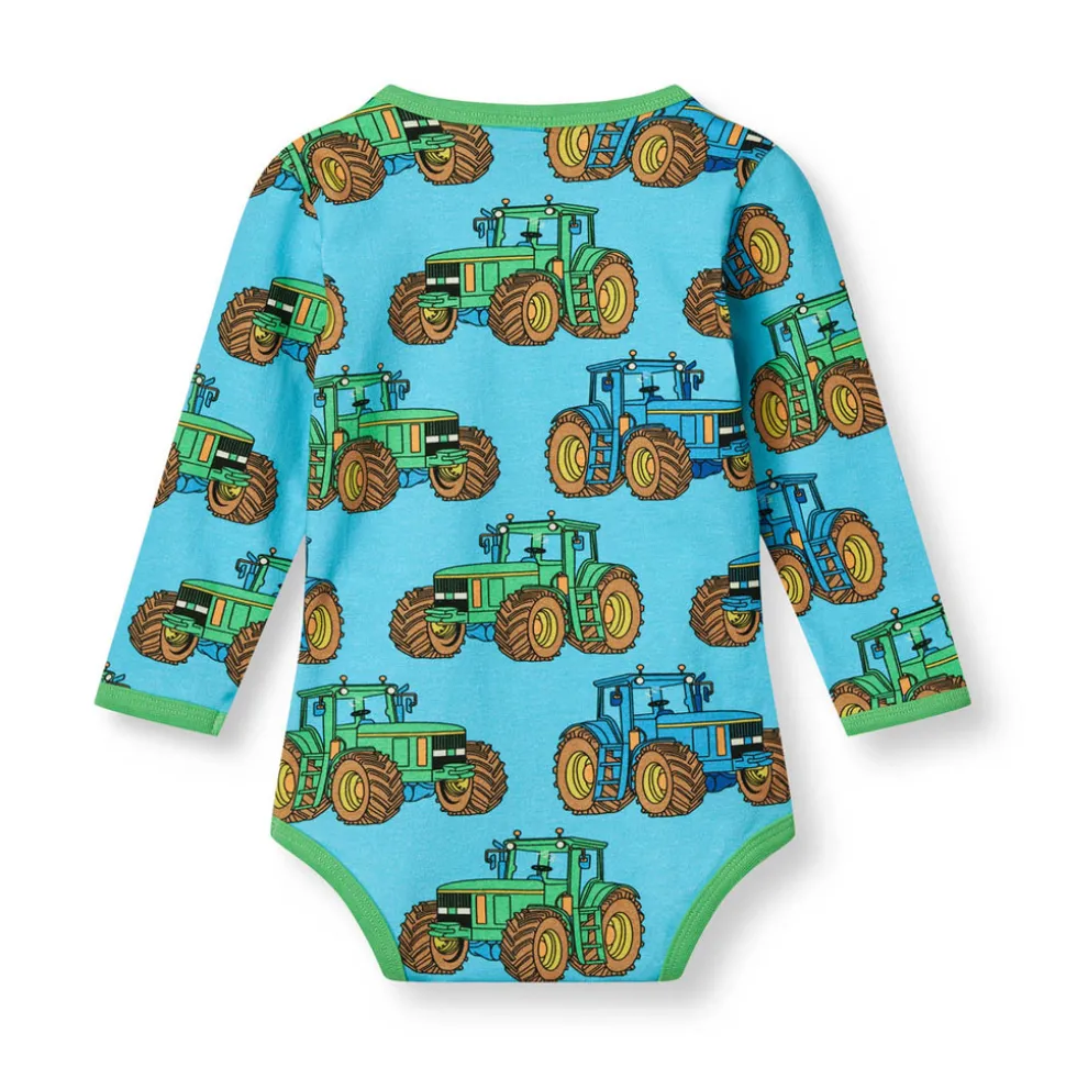 Langærmet body med traktorer - 718