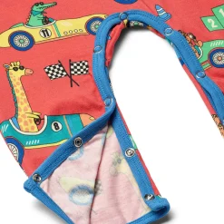 Langærmet heldragt med racer biler - 534