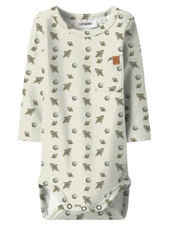 Layo Geo Langærmet Body - Turtledove