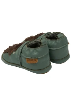 Læder Slipper - 3D - Balsam green