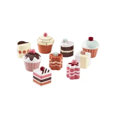 Legekager i træ, 9 stk