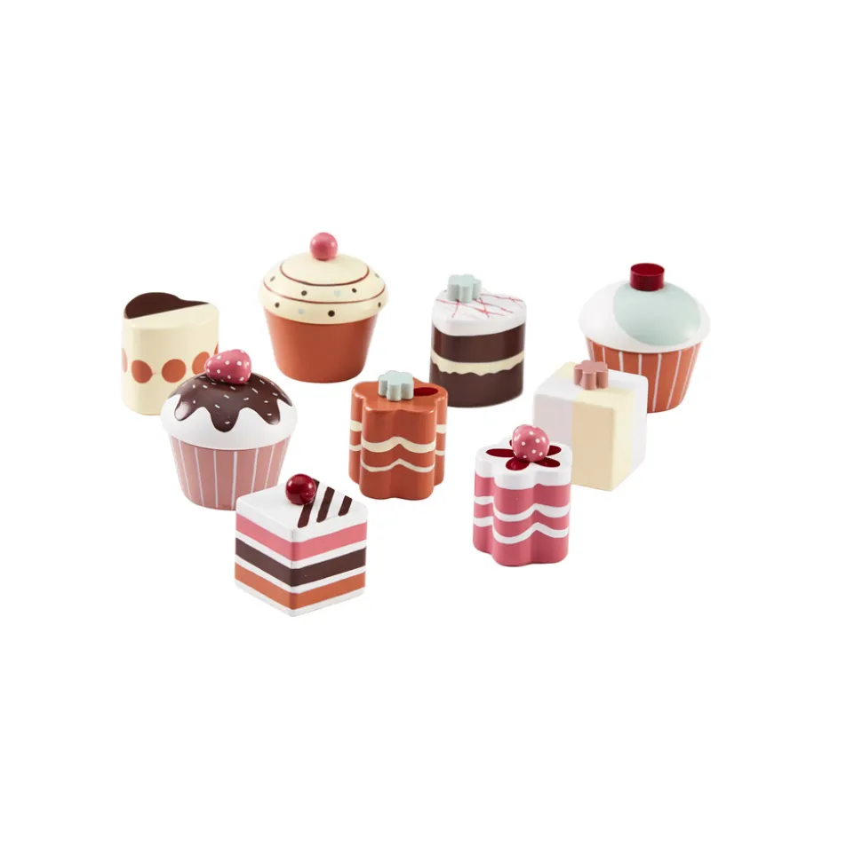 Legekager i træ, 9 stk