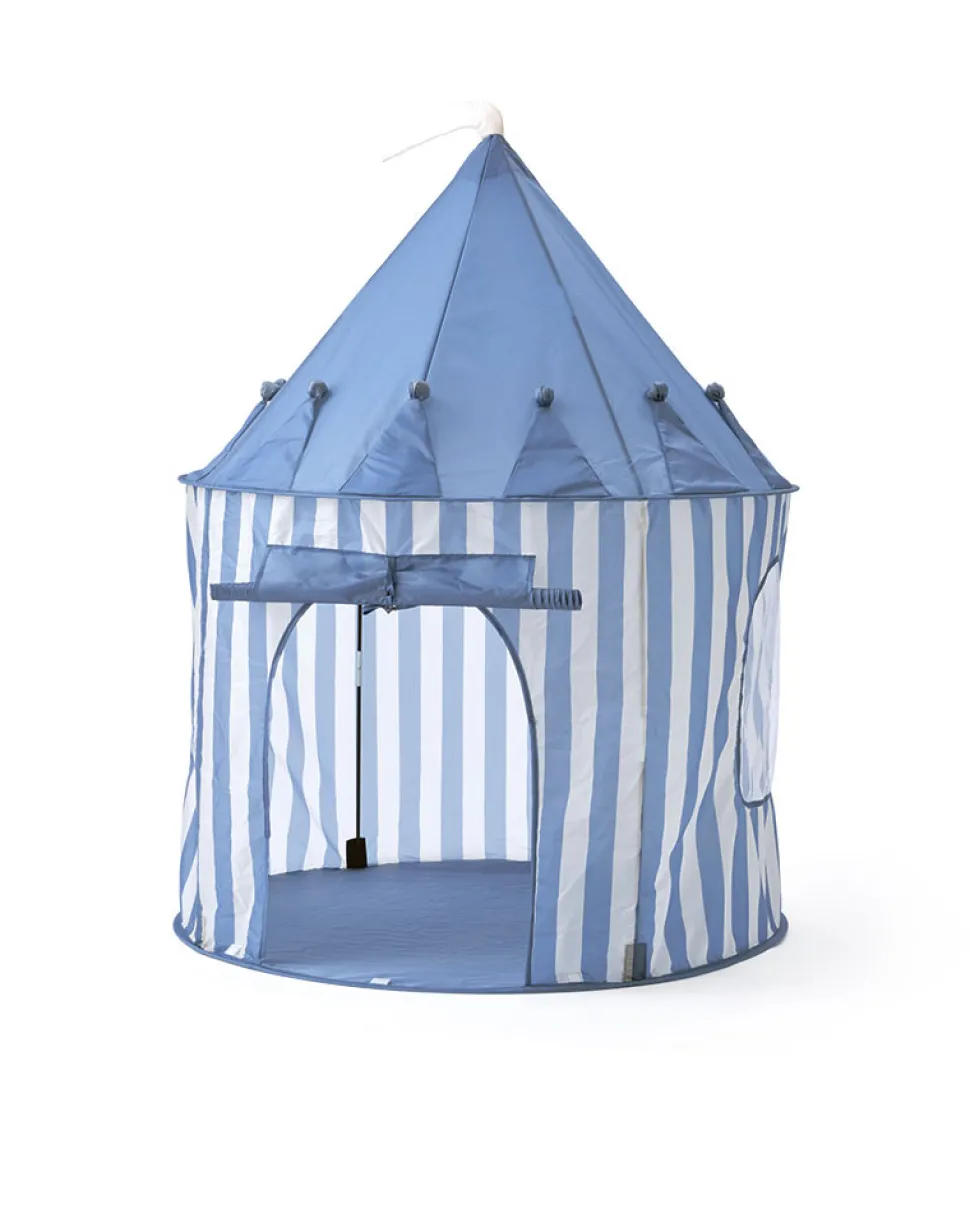 Legetelt,Blå med striber,100x130cm