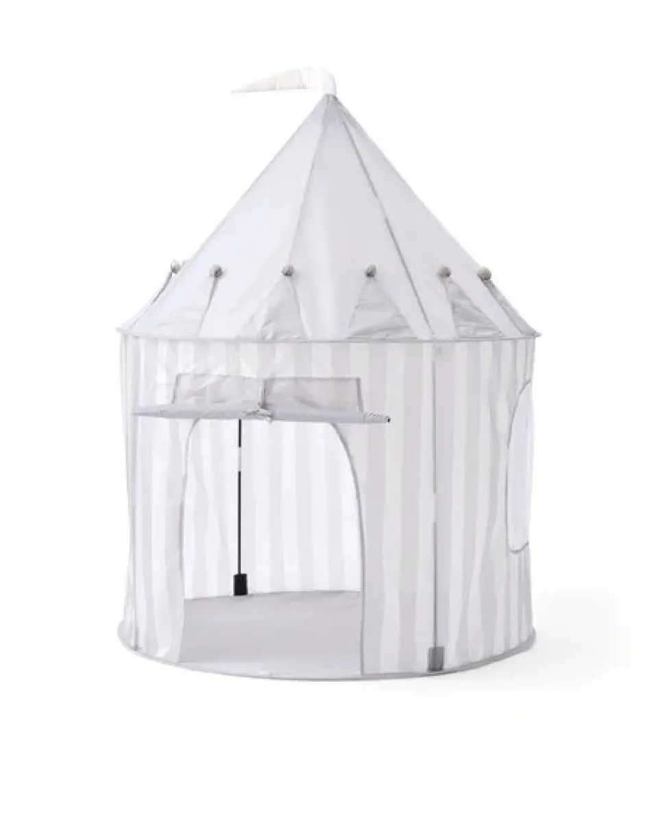 Legetelt,Grå med striber,100x130cm