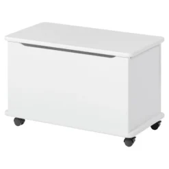Legetøjskiste på hjul - hvid