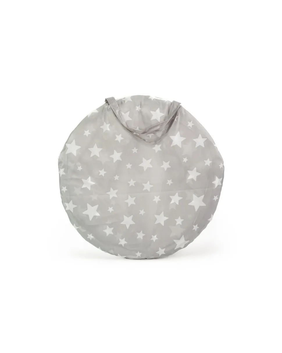 Legetunnel, grå m. hvide stjerner