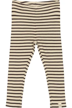 Leggings - Coffee Bean/Off White