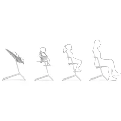 Lemo højstol 4in1 sæt - all white