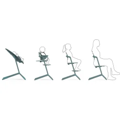 Lemo højstol 4in1 sæt - stone blue