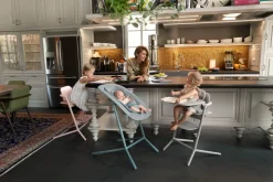 Lemo højstol 3in1 sæt - stone blue