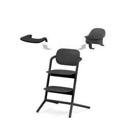 Lemo højstol 3in1 sæt - stunning black