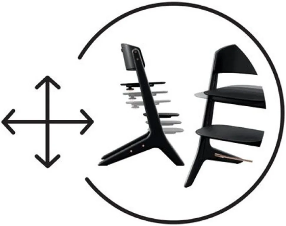 Lemo Platinum højstol 3in1 sæt, hvid