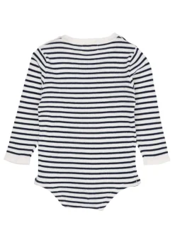 Let strikket bodystocking m. striber - NAVY