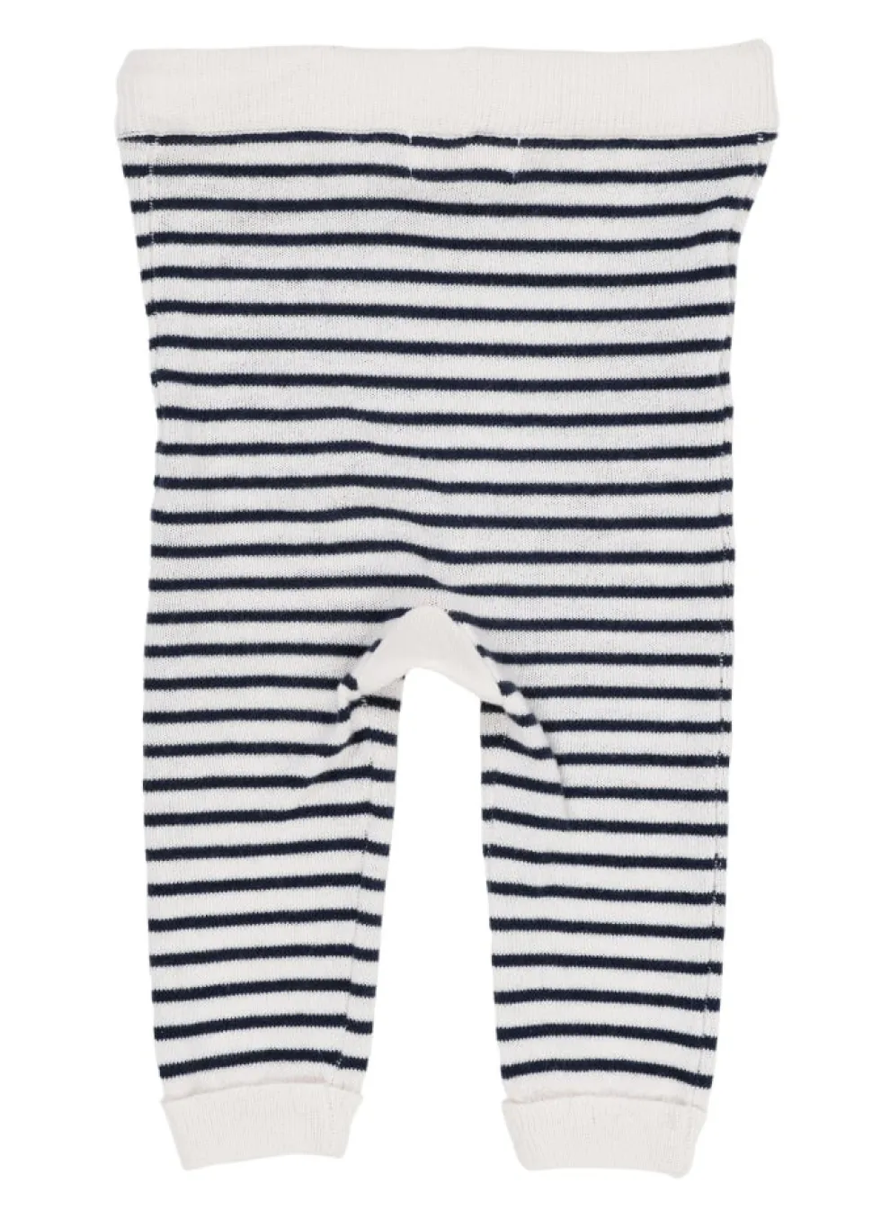 Let strikket leggings m. striber - NAVY