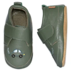 Lille bil læder hjemmesko - Clover Green
