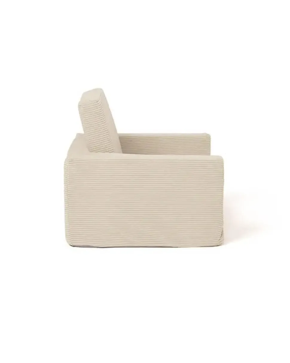 Lænestol foldbar råhvid