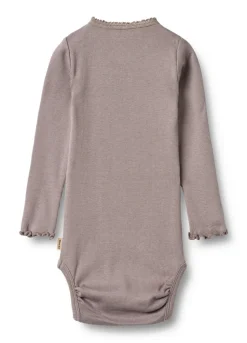 Lotta Rib Body Langærmet - Dusty purple