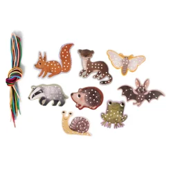 Lær at brodere - broderisæt - Skovens dyr