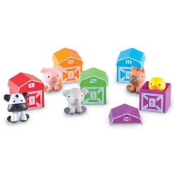 Lær om tal og farver - bondegårdsdyr