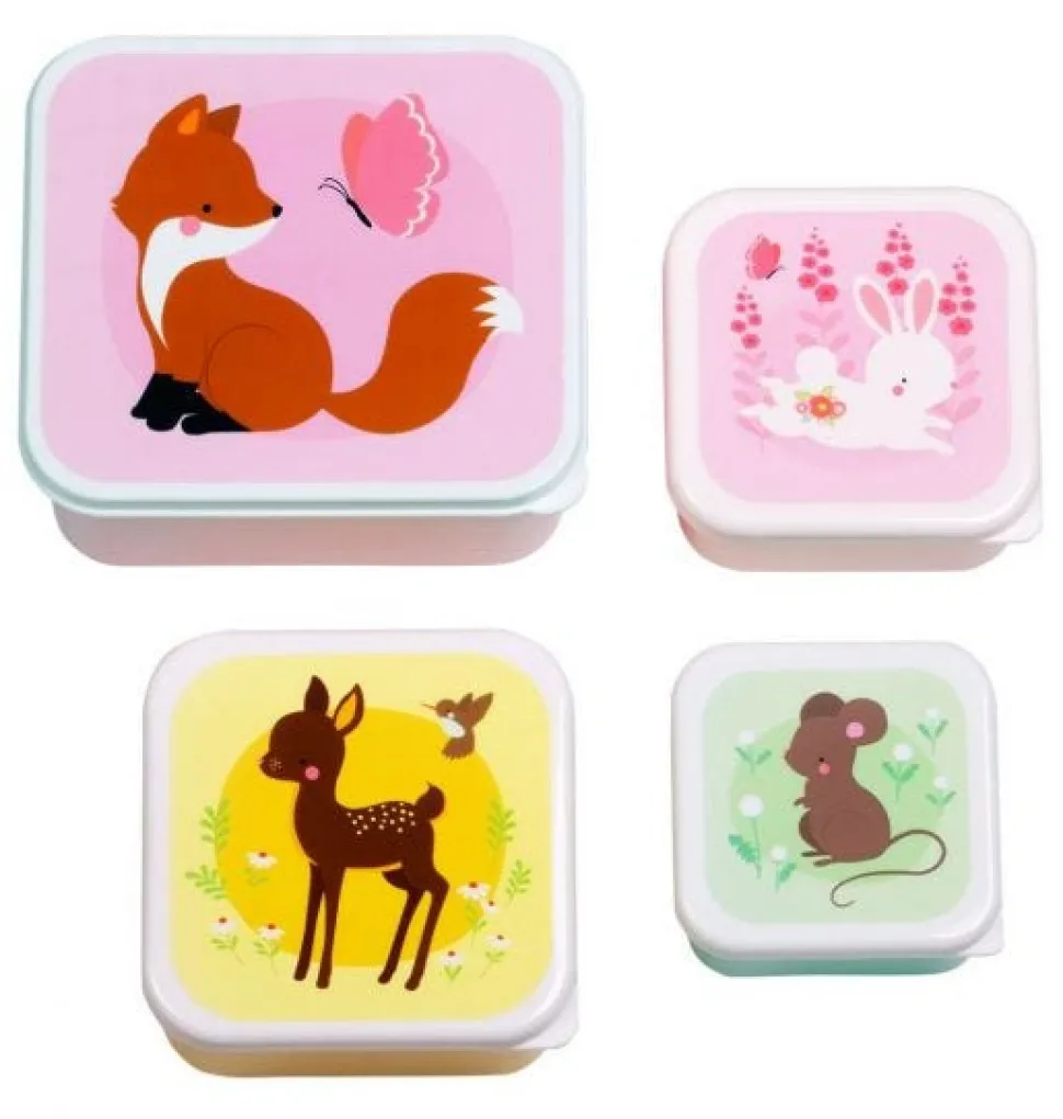 Lunch & snack box sæt - forest friends