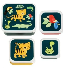 Lunch & snack box sæt - jungle tiger