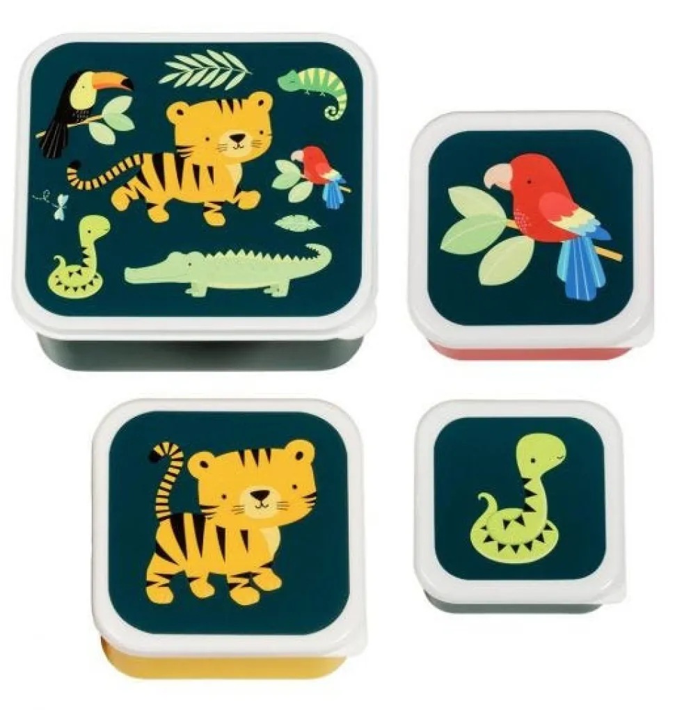 Lunch & snack box sæt - jungle tiger